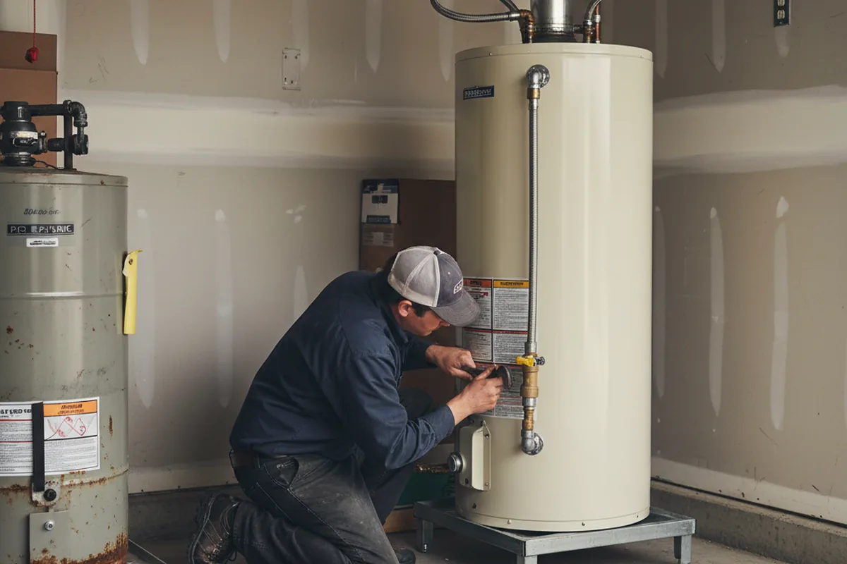 Water heater and shutoff valve replacement in Piney Point